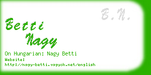 betti nagy business card